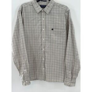 Fish‎ Hippie Men's Long Sleeve Button Down Shirt Plaid Size L